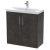 Hudson Reed Juno Floor Standing 2-Door Vanity Unit with Basin 3 800mm Wide - Metallic Slate