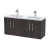 Hudson Reed Juno Wall Hung 4-Door Vanity Unit with Double Ceramic Basin 1200mm Wide - Metallic Slate