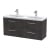 Hudson Reed Juno Wall Hung 4-Drawer Vanity Unit with Double Ceramic Basin 1200mm Wide - Metallic Slate