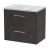 Hudson Reed Juno Wall Hung 2-Drawer Vanity Unit with Bellato Grey Worktop 600mm Wide - Metallic Slate