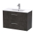 Hudson Reed Juno Wall Hung 2-Drawer Vanity Unit with Basin 2 800mm Wide - Metallic Slate