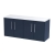 Hudson Reed Juno Wall Hung 4-Door Vanity Unit with Sparkling White Worktop 1200mm Wide - Midnight Blue