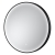 Hudson Reed Mensa Black Framed Bathroom Mirror with Touch Sensor 600mm Diameter