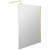 Hudson Reed Wet Room Screen with Brass Support Bar 1400mm Wide - 8mm Glass