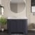 Hudson Reed Old London Angled Floor Standing Vanity Unit with 1TH White Marble Top Basin 1200mm Wide - Twilight Blue