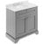 Hudson Reed Old London Floor Standing Vanity Unit with 3TH White Marble Top Basin 800mm Wide - Storm Grey