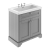 Hudson Reed Old London Floor Standing Vanity Unit with 3TH Classic Basin 800mm Wide - Storm Grey