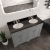 Hudson Reed Old London Floor Standing Vanity Unit with 3TH Black Marble Top Basin 1200mm Wide - Hunter Green