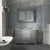 Hudson Reed Old London Floor Standing Vanity Unit with 3TH Grey Marble Top Basin 1200mm Wide - Storm Grey