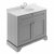 Hudson Reed Old London Floor Standing Vanity Unit with 1TH Grey Marble Top Basin 1000mm Wide - Storm Grey