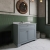 Hudson Reed Old London Floor Standing Vanity Unit with 3TH Grey Marble Top Basin 1000mm Wide - Storm Grey