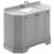 Hudson Reed Old London Angled Floor Standing Vanity Unit with 1TH Grey Marble Top Basin 1000mm Wide - Storm Grey