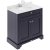 Hudson Reed Old London Floor Standing Vanity Unit with 1TH White Marble Top Basin 800mm Wide - Twilight Blue