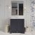 Hudson Reed Old London Floor Standing Vanity Unit with 1TH White Marble Top Basin 800mm Wide - Twilight Blue