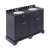 Hudson Reed Old London Floor Standing Vanity Unit with 3TH Black Marble Top Basin 1200mm Wide - Twilight Blue