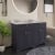 Hudson Reed Old London Floor Standing Vanity Unit with 3TH Grey Marble Top Basin 1200mm Wide - Twilight Blue