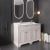 Hudson Reed Old London Floor Standing Vanity Unit with 1TH White Marble Top Basin 1200mm Wide - Timeless Sand