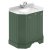 Hudson Reed Old London Angled Floor Standing Vanity Unit with 1TH White Marble Top Basin 750mm Wide - Hunter Green