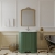 Hudson Reed Old London Angled Floor Standing Vanity Unit with 1TH White Marble Top Basin 750mm Wide - Hunter Green