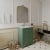 Hudson Reed Old London Floor Standing Vanity Unit with 1TH Grey Marble Top Basin 600mm Wide - Hunter Green