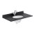 Hudson Reed Old London Floor Standing Vanity Unit with 1TH Black Marble Top Basin 800mm Wide - Storm Grey