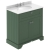 Hudson Reed Old London Floor Standing Vanity Unit with 3TH White Marble Top Basin 800mm Wide - Hunter Green