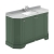 Hudson Reed Old London Angled Floor Standing Vanity Unit with 1TH Grey Marble Top Basin 1200mm Wide - Hunter Green