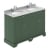 Hudson Reed Old London Floor Standing Vanity Unit with 1TH Grey Marble Top Basin 1200mm Wide - Hunter Green