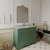 Hudson Reed Old London Floor Standing Vanity Unit with 1TH Grey Marble Top Basin 1000mm Wide - Hunter Green