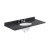 Hudson Reed Old London Floor Standing Vanity Unit with 3TH Black Marble Top Basin 1000mm Wide - Storm Grey