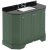 Hudson Reed Old London Angled Floor Standing Vanity Unit with 3TH Black Marble Top Basin 1000mm Wide - Hunter Green