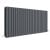 Hudson Reed Sloane Double Designer Horizontal Radiator 600mm H x 1398mm W - Anthracite