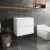 Hudson Reed Urban Wall Hung 2-Drawer Vanity Unit with Worktop 600mm Wide - Satin White