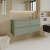 Hudson Reed Urban Wall Hung 4-Drawer Vanity Unit with Worktop 1200mm Wide - Satin Green