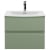 Hudson Reed Urban Wall Hung 2-Drawer Vanity Unit with Basin 4 Satin Green - 600mm Wide