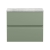 Hudson Reed Urban Wall Hung 2-Drawer Vanity Unit with Bellato Grey Worktop 600mm Wide - Satin Green