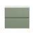 Hudson Reed Urban Wall Hung 2-Drawer Vanity Unit with Sparkling White Worktop 600mm Wide - Satin Green