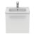 Ideal Standard I.Life S Compact Wall Hung 1-Drawer Vanity Unit with Basin and Brushed Chrome Handle 500mm Wide - Matt White