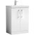 Nuie Arno Floor Standing 2-Door Vanity Unit with Basin-1 600mm Wide - Gloss White