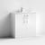 Nuie Arno Floor Standing 2-Door Vanity Unit with Basin-4 800mm Wide - Gloss White