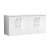 Nuie Arno Wall Hung 4-Door Vanity Unit with Worktop 1200mm Wide - Gloss White