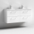 Nuie Arno Wall Hung 4-Drawer Vanity Unit with Double Polymarble Basin 1200mm Wide - Gloss White