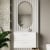 Nuie Arno Wall Hung 2-Drawer Vanity Unit with Sparkling White Worktop 800mm Wide - Gloss White