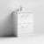 Nuie Arno Floor Standing 2-Drawer Vanity Unit with Basin-1 600mm Wide - Gloss White