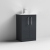 Nuie Arno Floor Standing 2-Door Vanity Unit with Basin-4 500mm Wide - Satin Anthracite