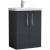 Nuie Arno Floor Standing 2-Door Vanity Unit with Basin-3 600mm Wide - Satin Anthracite