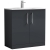 Nuie Arno Floor Standing 2-Door Vanity Unit with Basin-2 800mm Wide - Satin Anthracite