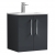 Nuie Arno Wall Hung 2-Door Vanity Unit with Basin-2 500mm Wide - Satin Anthracite