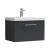 Nuie Arno Wall Hung 1-Drawer Vanity Unit with Basin-3 600mm Wide - Satin Anthracite