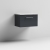 Nuie Arno Wall Hung 1-Drawer Vanity Unit with Bellato Grey Worktop 600mm Wide - Satin Anthracite